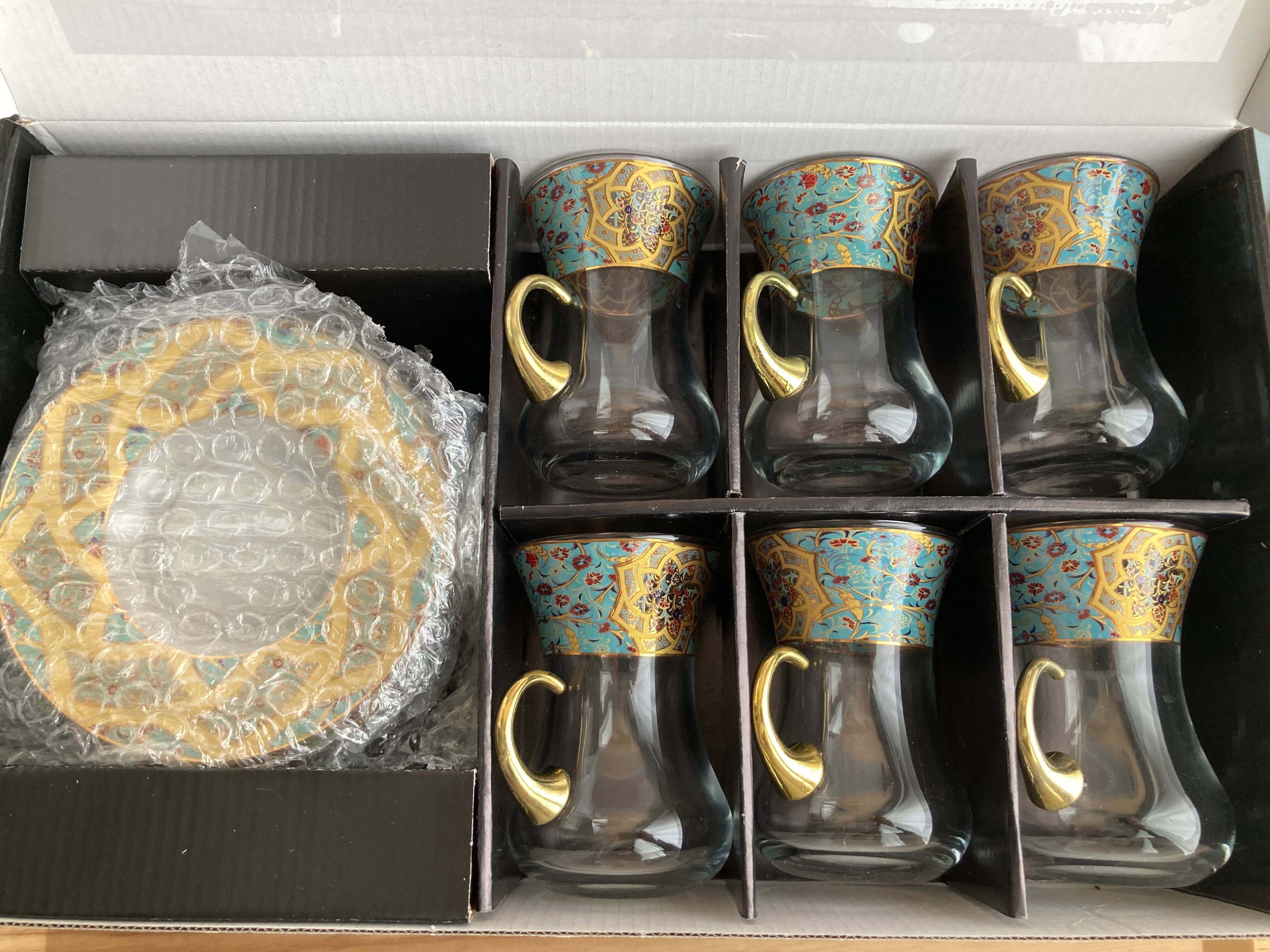 トルコ チャイグラス＆ソーサー 新品6客セット | green label