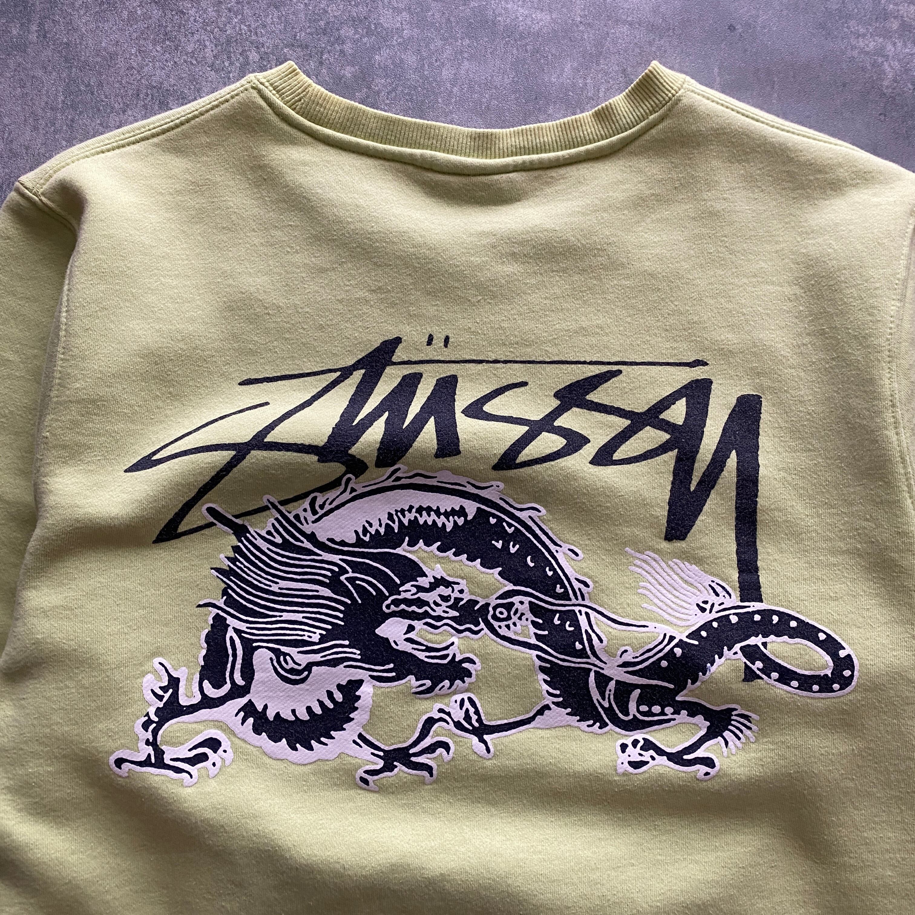 【希少レア/90s】Stussy オールドステューシー ドラゴン柄スウェット