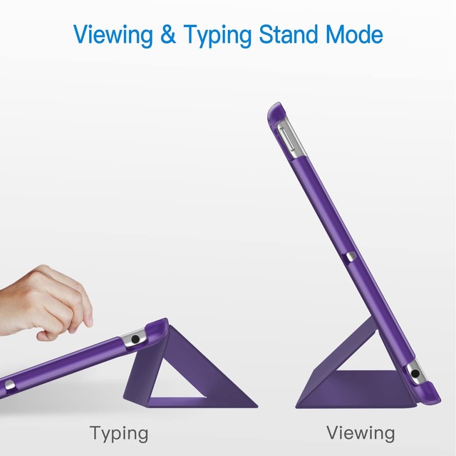 JEDirect iPad mini 4 ケース (iPad mini 5 2019モデル非対応) 三つ折スタンド オートスリープ機能 (パープル)