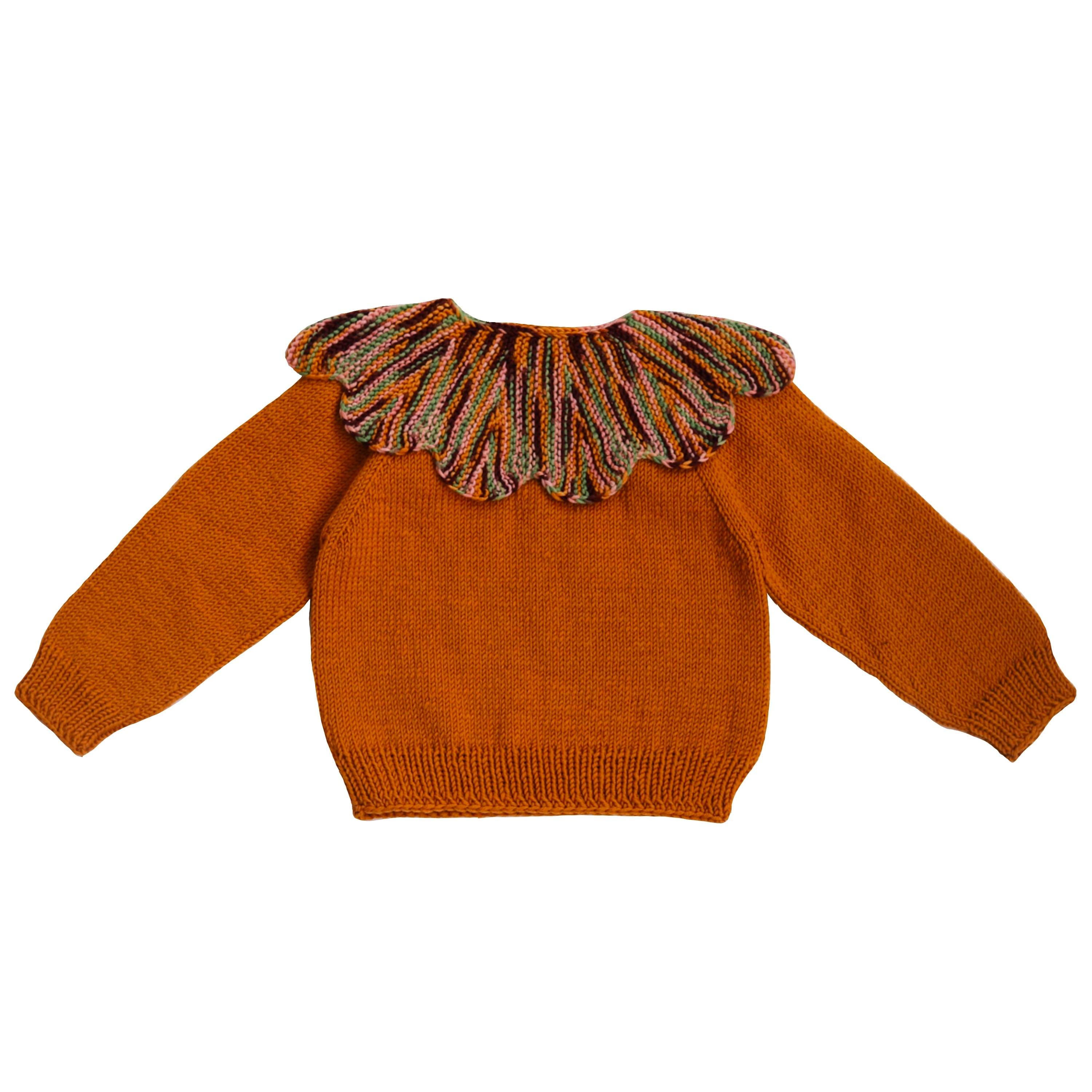 【即納/送料無料】3y / kalinka / Daisy sweater / caramel