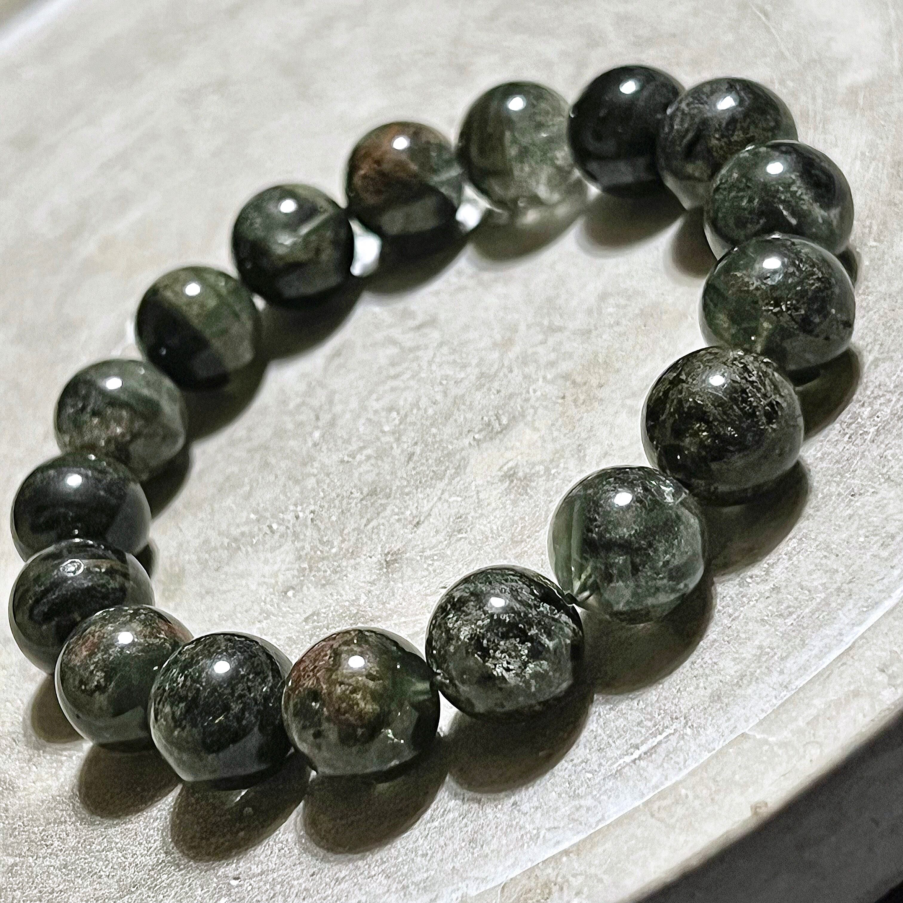 大玉 ガーデンクォーツ ブレス パワーストーン 天然石 ガーデンクォーツ庭園水晶大玉約13mm前後ブレスレット天然石仕事運