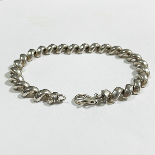 Vintage 925 Silver San Marco Rope Bracelet Made In Italy
