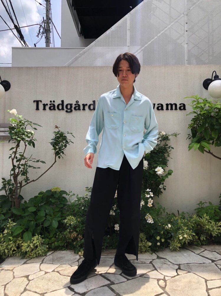TOWN CRAFT] Vintage Open Collar Rayon Shirt [1960s-] Vintage Loop