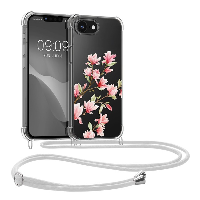 kwmobile スマホショルダー Apple iPhone 17e / iPhone 16e対応 ケース - ショルダー クリア TPU カバー ストラップ付き - 肩掛け 首掛け 耐衝撃