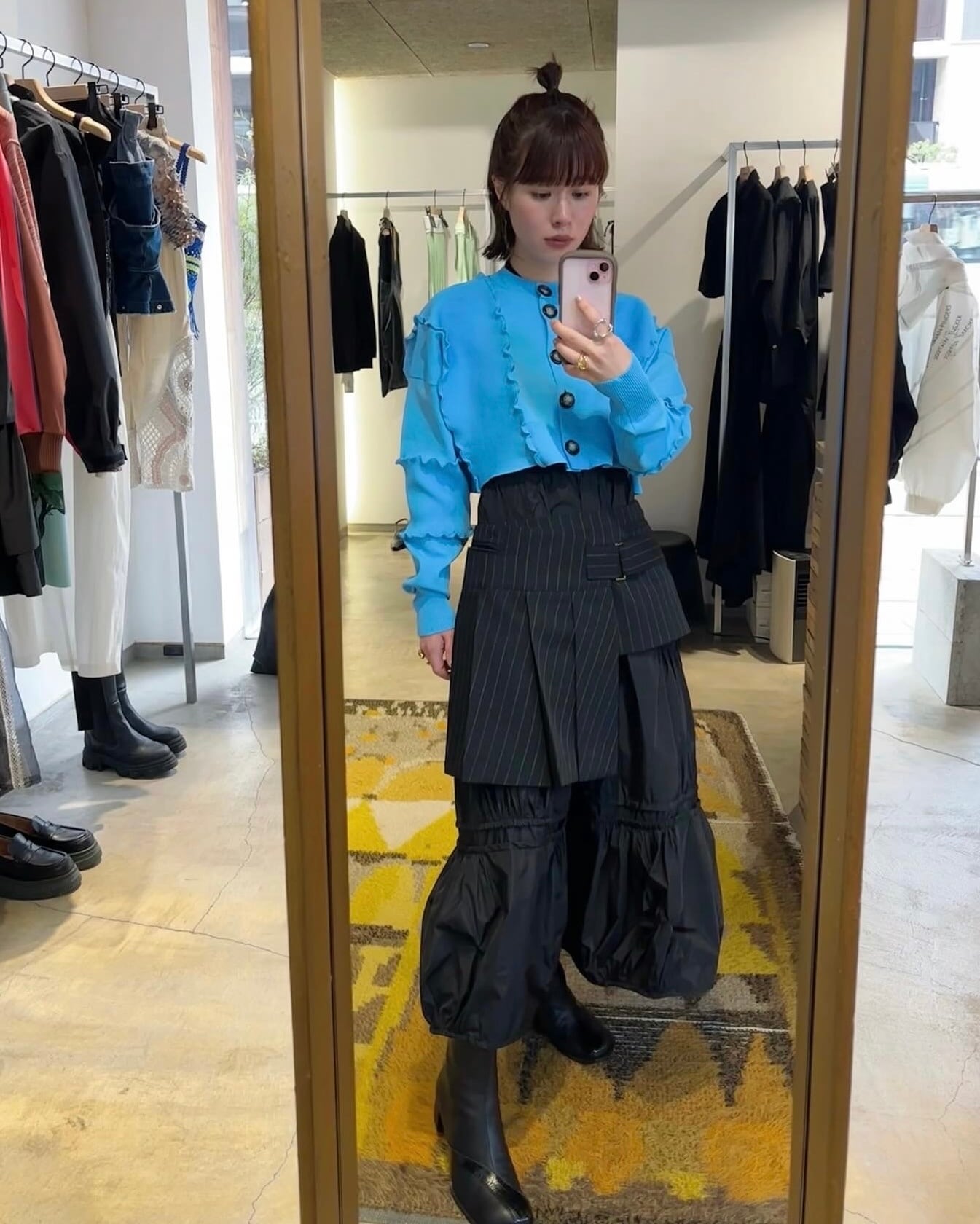 ENFOLD RANDOM-GATHER SKIRT