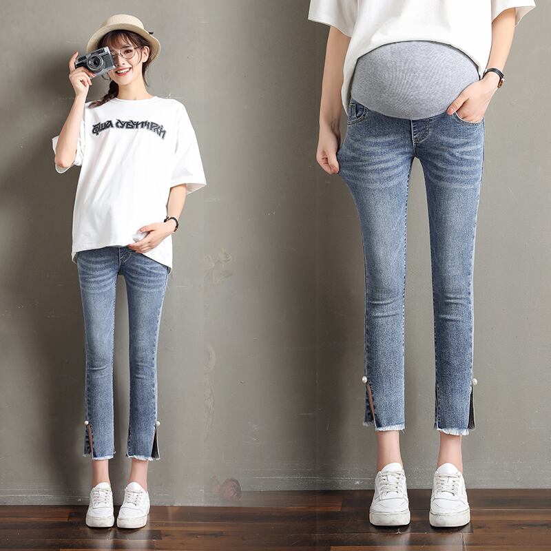 【新作】【送料無料】 511＃マタニティパンツ春秋伸縮性のある薄いストレートジーンズマタニティジーンズ腹サポートパンツ伸縮性のあるウエストマタニティ エラスティック スプリング 春物 オータム 秋物 AL expec368160659437