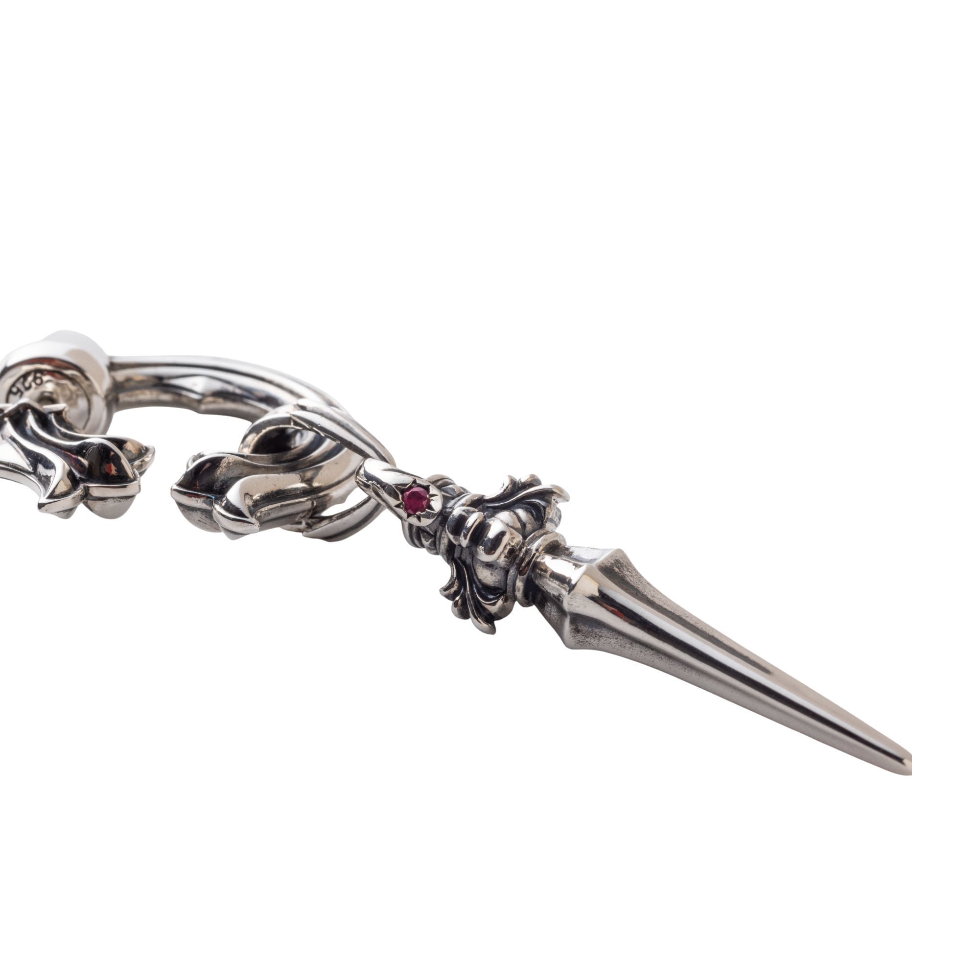 限定誕生石シリアル入り】【カスタムオーダー】銀牙ドロップピアス