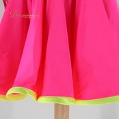 社交ダンス 衣装 白樺ドレス ラテン ドレス ワンピース 黄色 ピンク デモ 競技 ダンス パーティ 発表会 鮮やか かわいい ピンク系 イエロー系 フォーマル ダンス衣装 女性用 おしゃれ ステージ衣装 ビビッド コスチューム ダンスパーティ