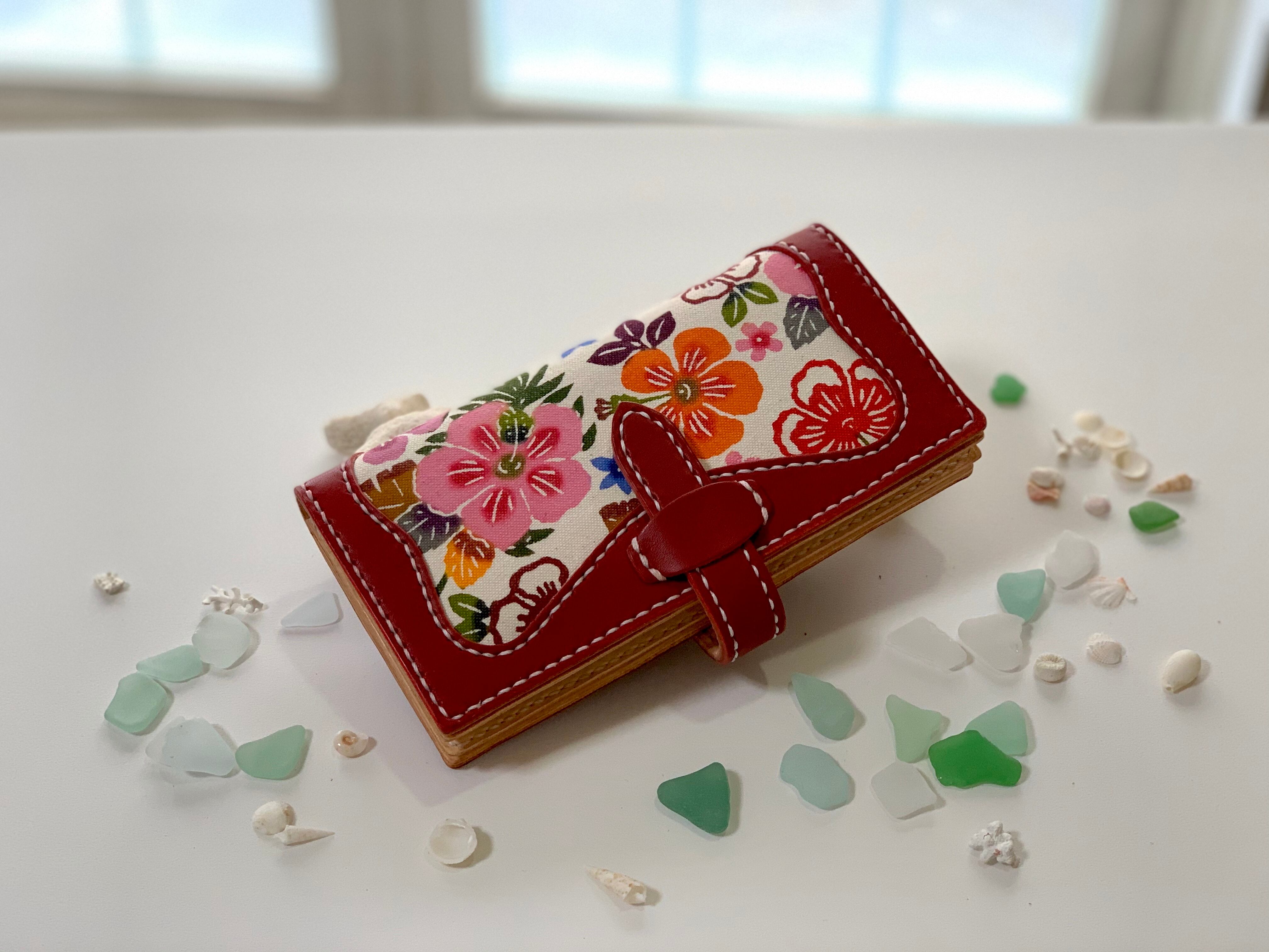 手染め紅型ロングウォレット