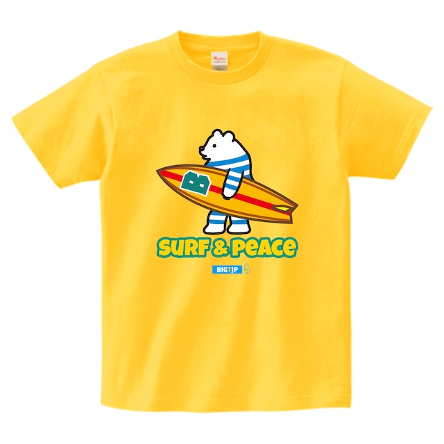 ヒグマくんSURF & PEACEサーフボード Tシャツ　デイジー