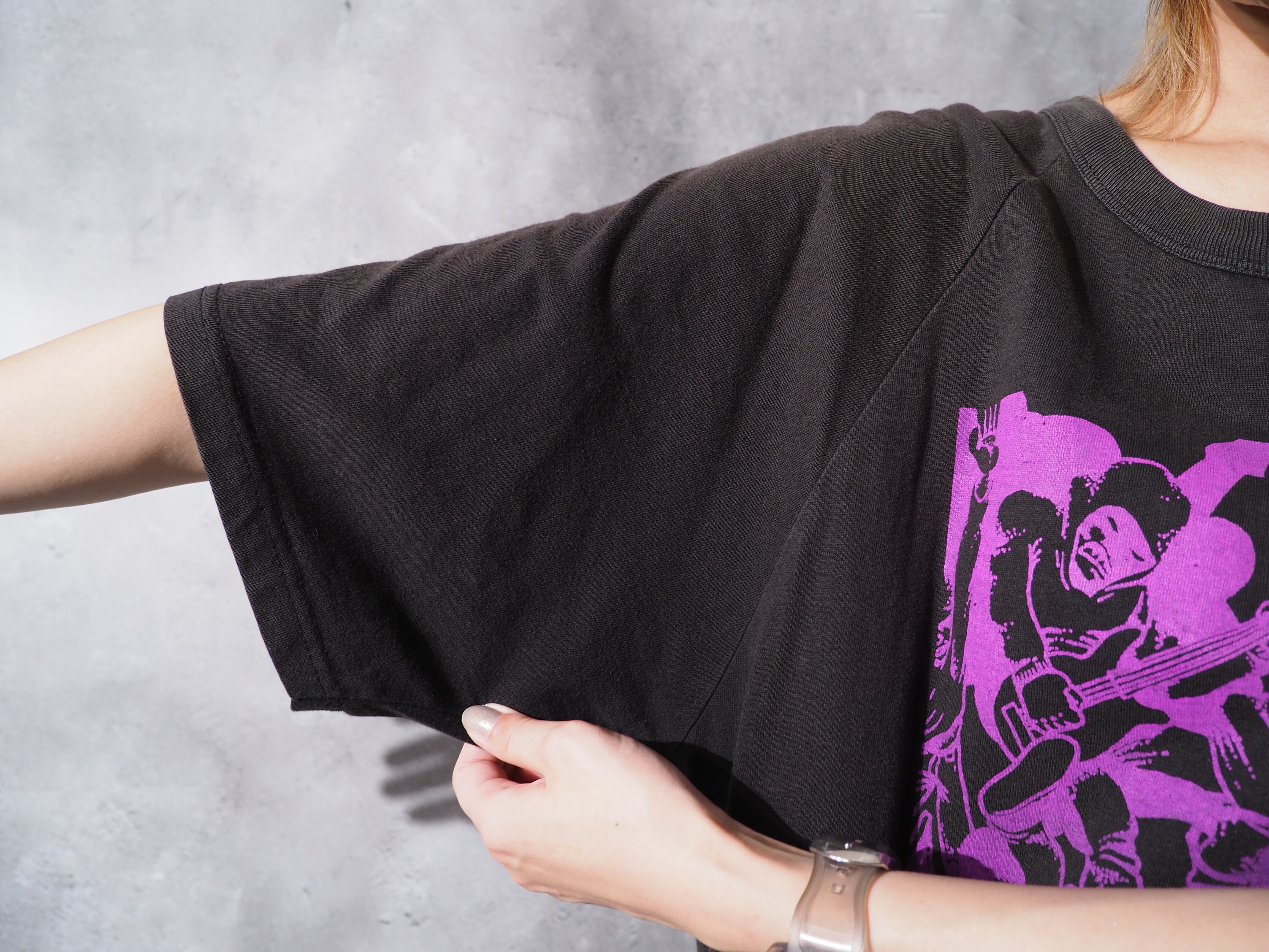 Low vision fade discoloration aging printed tee