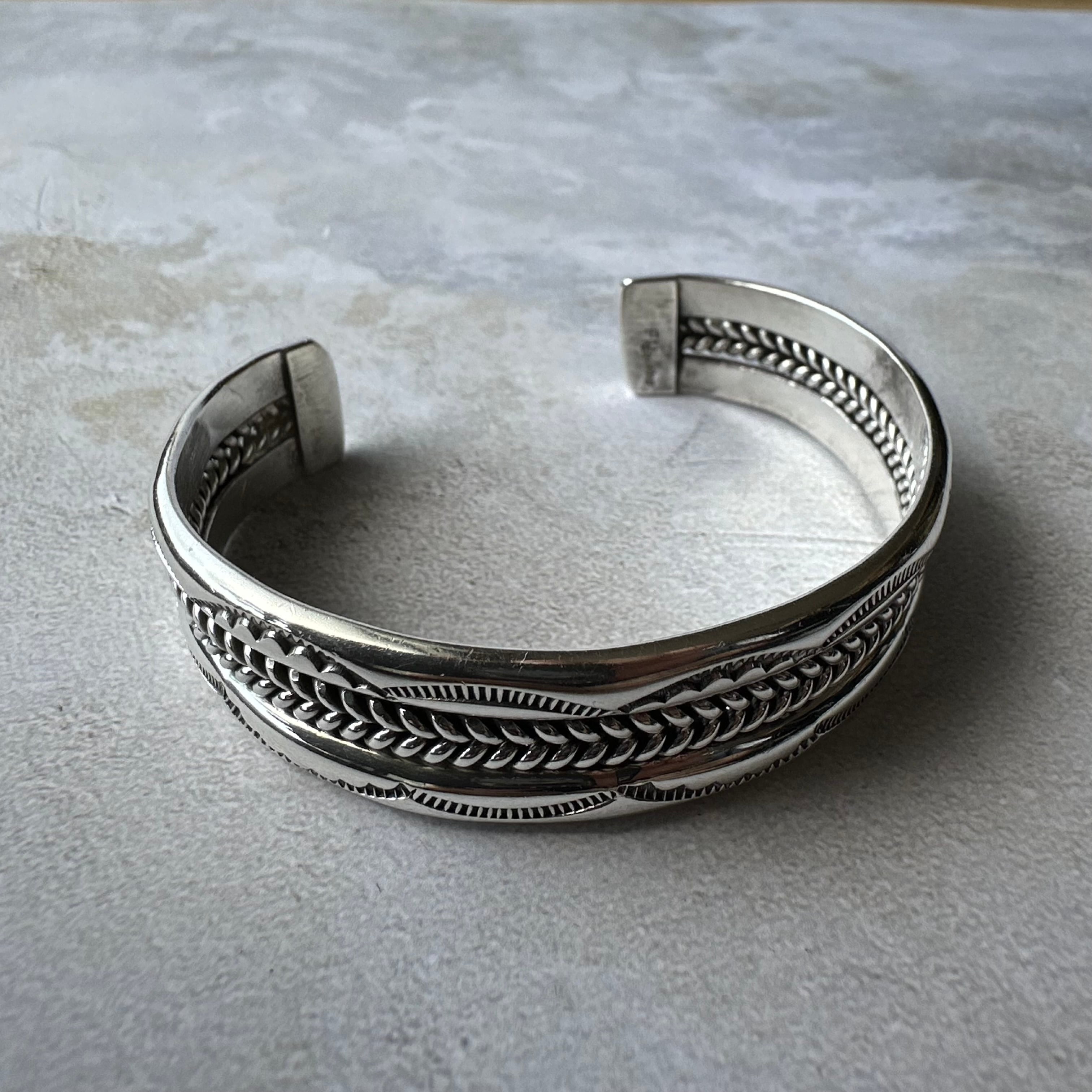Vintage Heavy Cuff Bracelet Silver925 Made in USA