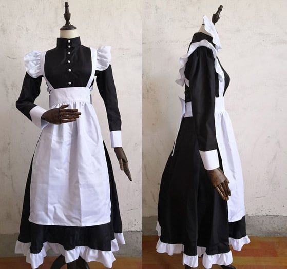 メイド服 ロング コスプレ 衣装 レディース コスチューム 大きいサイズ
