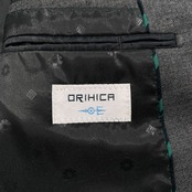 ORIHICA オリヒカ セットアップ 2B スーツ テーラードジャケット 裾ダブル スラックスパンツ サイズ 92-76-170 (92Y5) /グレー