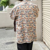 various human pattern linen shirt