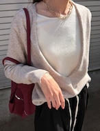 【新作5%OFF・3日間】Wool&Cashmere Layered Knit_3colors