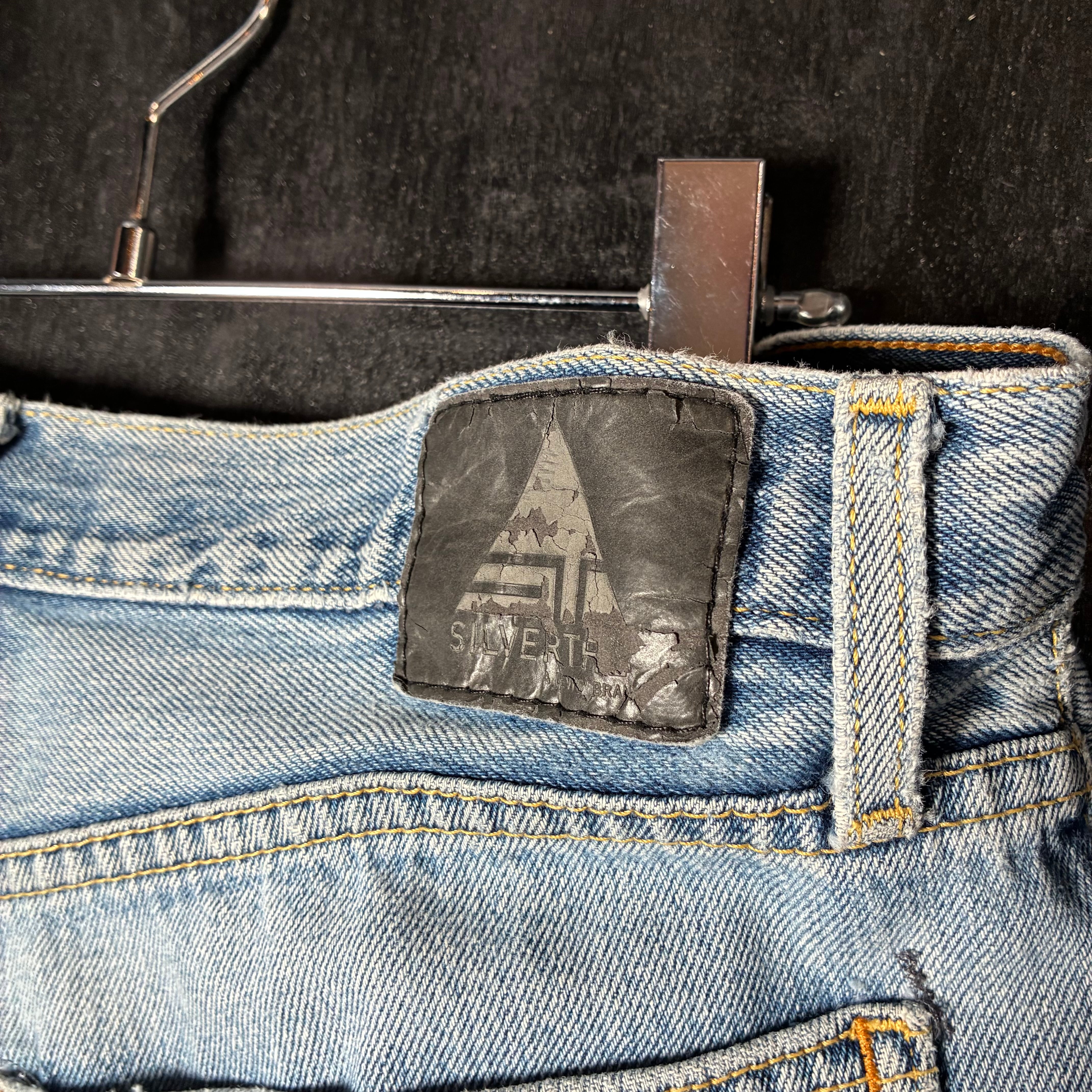 Levi's Silver Tab LOW+LOOSE W32 ブルー ダメージ リーバイス
