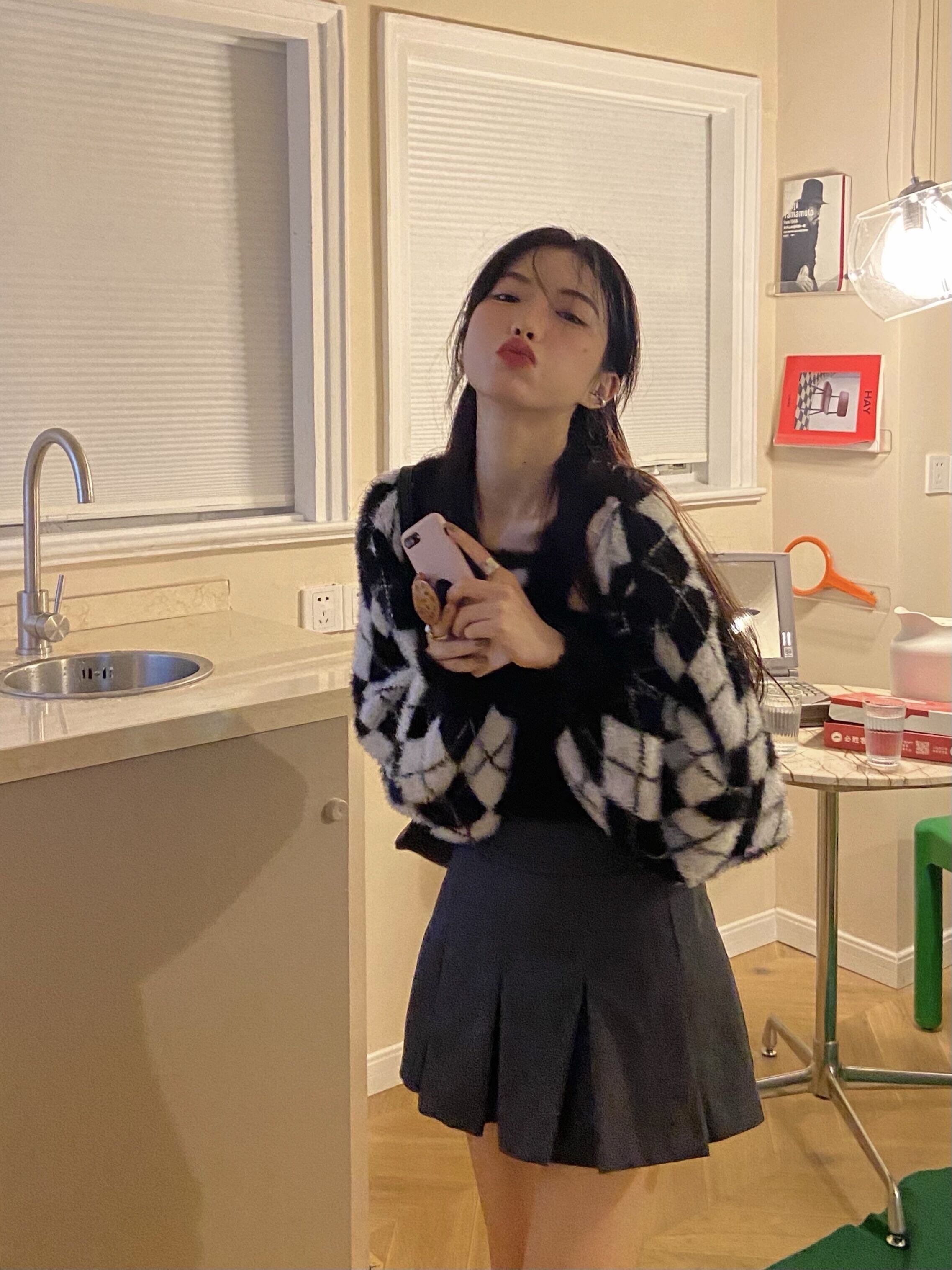 レッドオータムニットカーディガン 秋物 モンロー29636308627