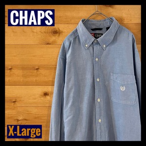 【CHAPS】 ダンガリーシャツ 長袖シャツ チャップス ラルフローレン XL アメリカ古着