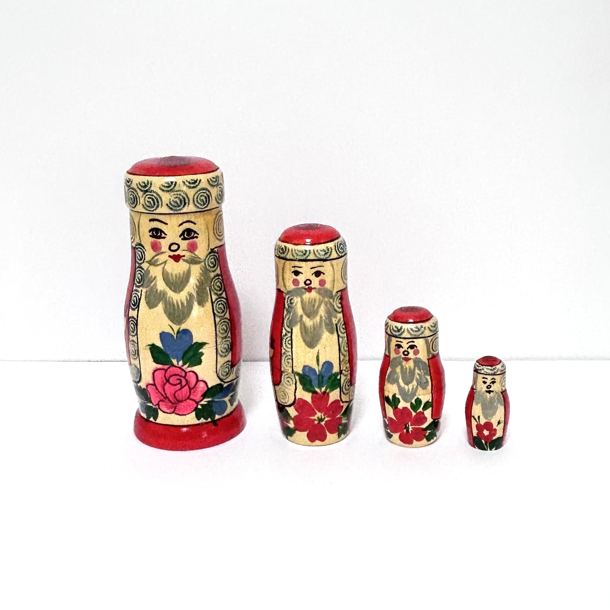 サンタクロース マトリョーシカ13cm 4ピース A セミョーノフ