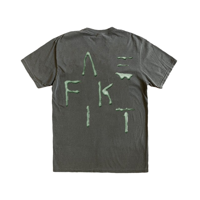 "FAKE IT" Dripping Letter Tshirt