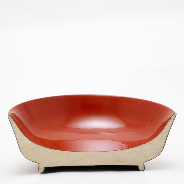 手塩皿4.0洗朱会津絵 | 太陽漆器 オンラインショップ