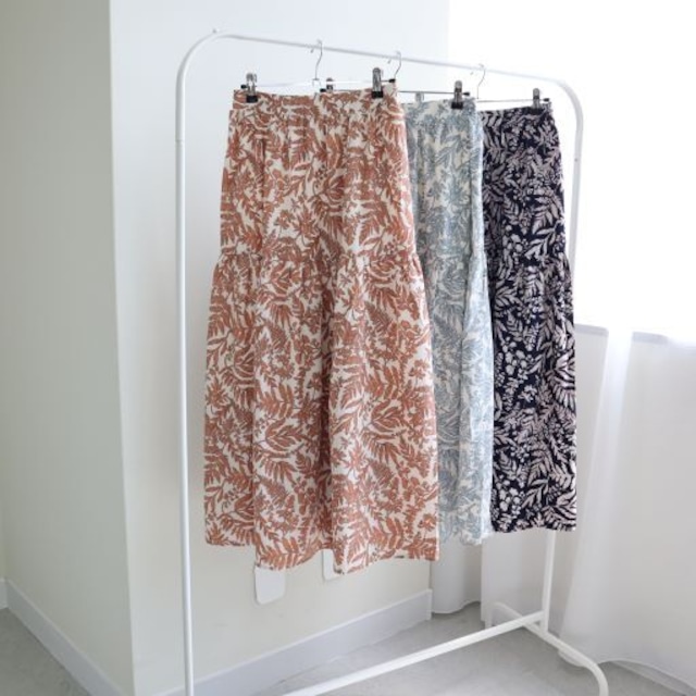 Botanical tiered skirt