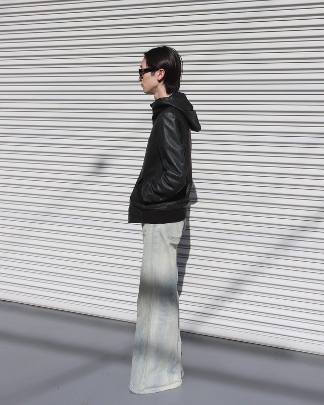double zip-up leather foodie