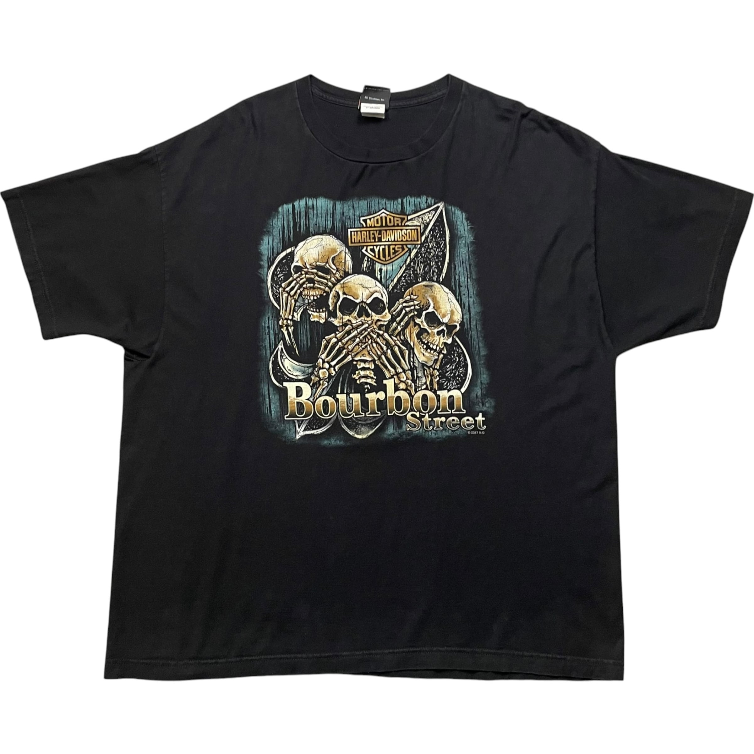 《XXL》 Harley-Davidson ハーレーダビッドソン Tシャツ両面プリント BOXシルエット ブラック no.10256
