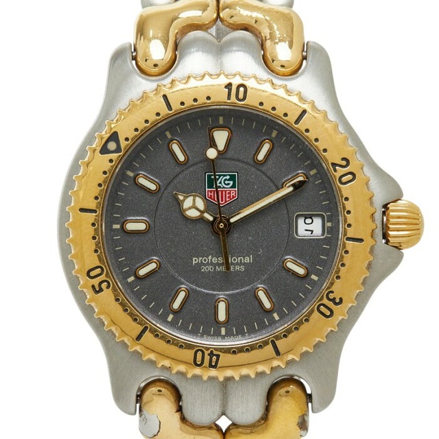 タグホイヤー セル プロフェッショナル200 腕時計 WG1220-KO クオーツ グレー文字盤 ステンレススチール メンズ TAG HEUER 【中古】