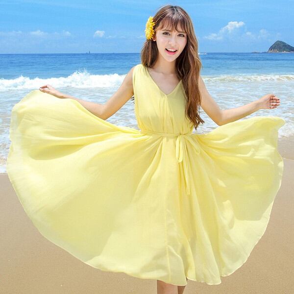 リゾートワンピ ビーチワンピース 夏 リゾートワンピ 海 シフォン