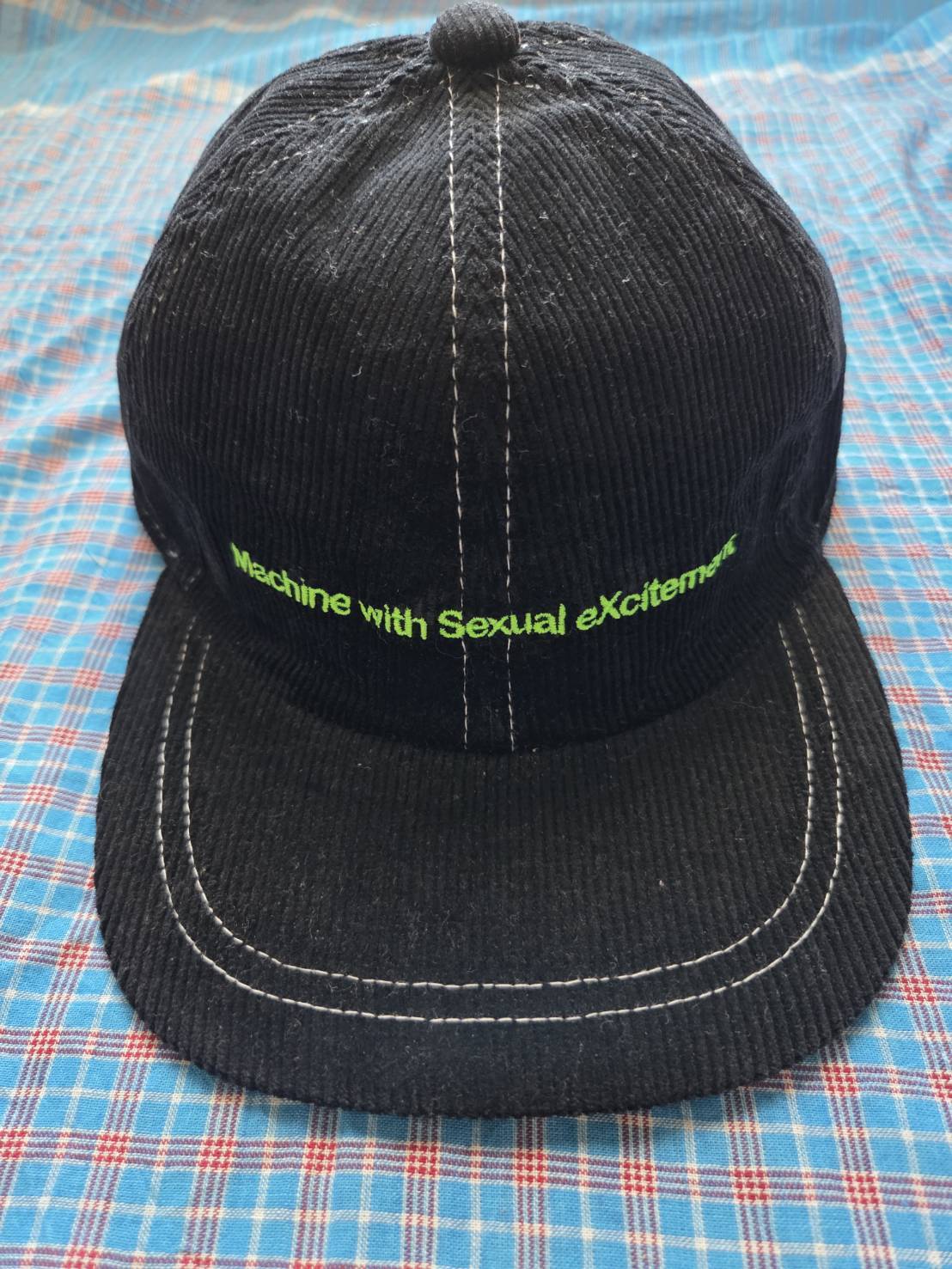 MSX BANDITS Corduroy Cap with Badge "Sexual xxx"