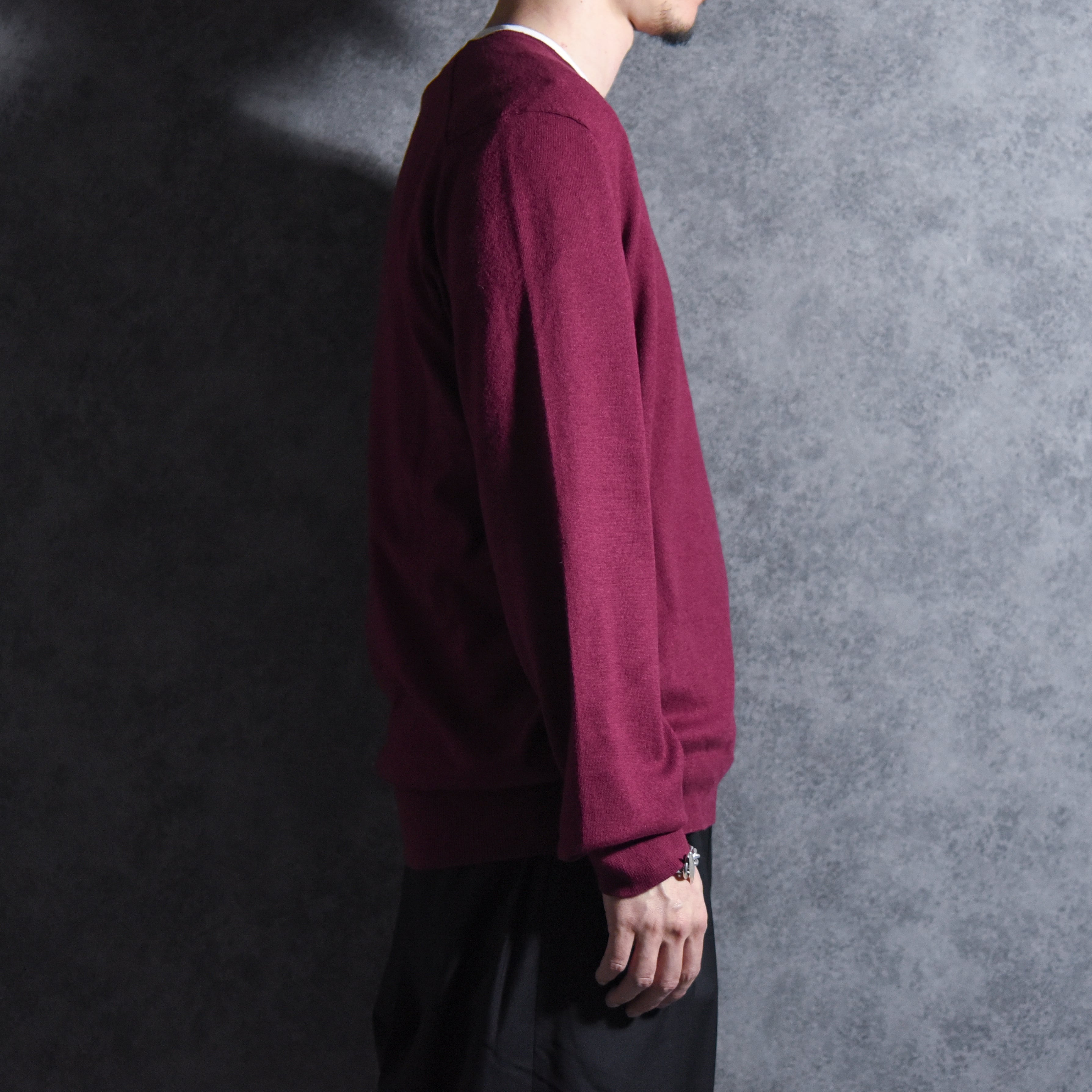 00s BANANA REPUBLIC Silk Cotton Cashmere V Neck Sweater バナナ リ