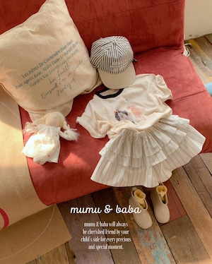 [予約] mumu&baba - mimi check short pants ( black / ivory )