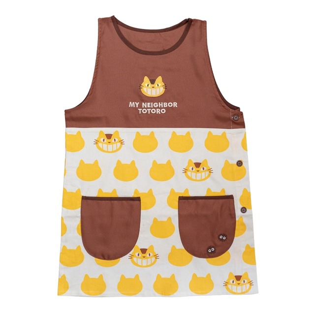 となりのトトロ　大人用エプロン / かっぽう着（シルエットネコバス/8176）