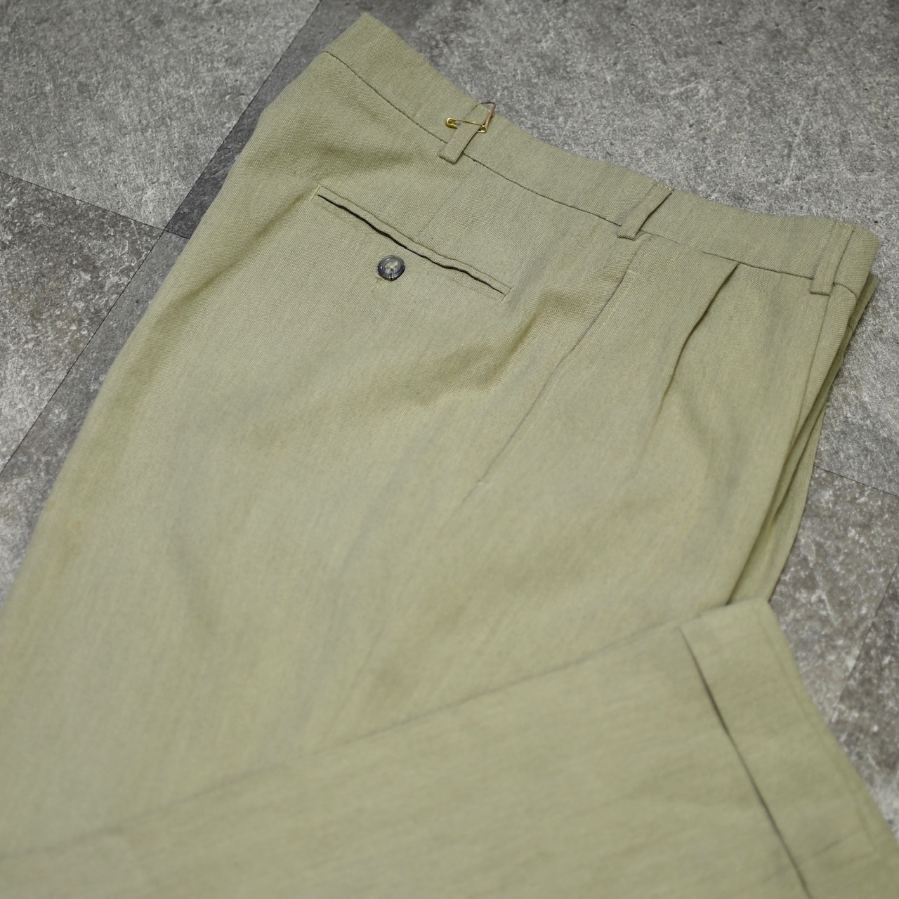 rayon blend 2tuck slacks khaki