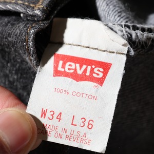 極美品 34×36 Levi’s 501-0658 93年 先染めブラックデニムパンツ リーバイス