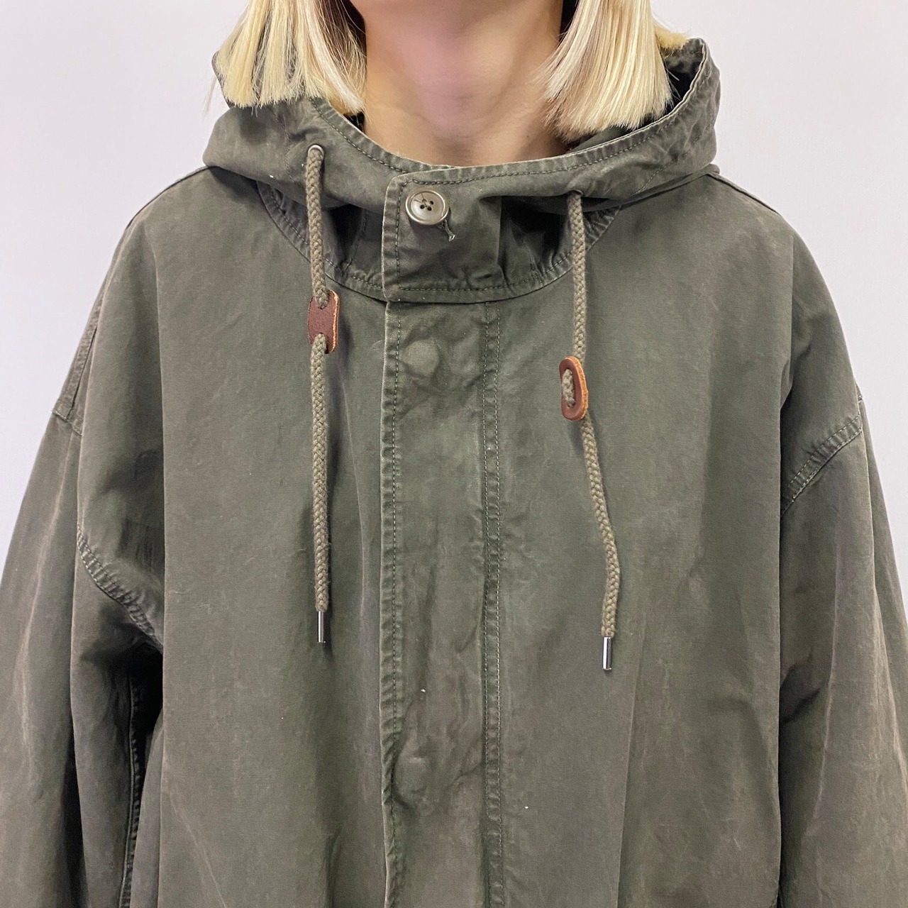 GAP ギャップ ミリタリー モッズコート メンズL 古着 カーキグリーン 