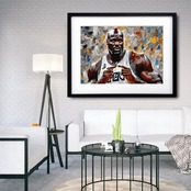 The Big Aristotle|NBAレジェンドをオマージュしたモダンアートポスター|知性とパワーを象徴するスタイリッシュなインテリアアートA2ポスター