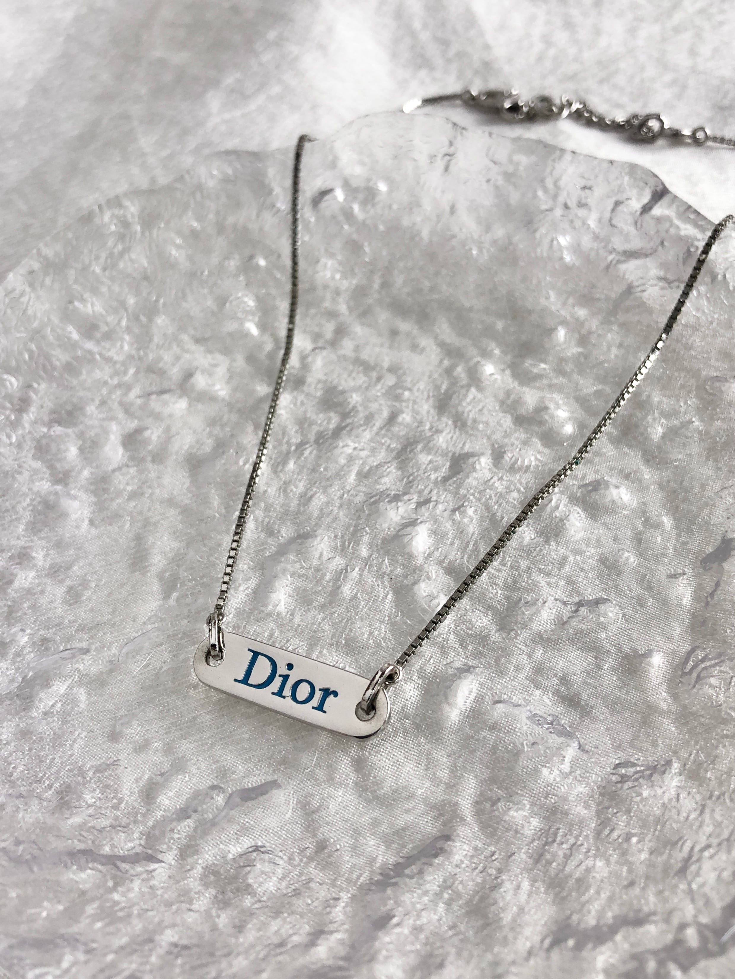 Christian Dior クリスチャン ディオール ネックレス シルバー ロゴ
