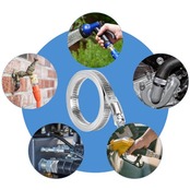 ホースクランプ 長さ3m 幅12.7mm ファスナー6個 ステンレス 長さ調整 ダクトバンド 機械配管水道管配管換気ダクト用