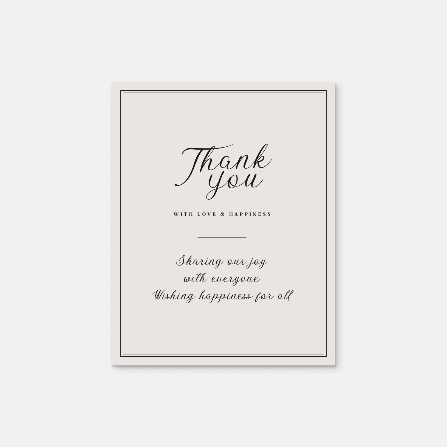 プチギフト用サンキューカード 結婚式 サンクスカード おしゃれ Nocco Wedding