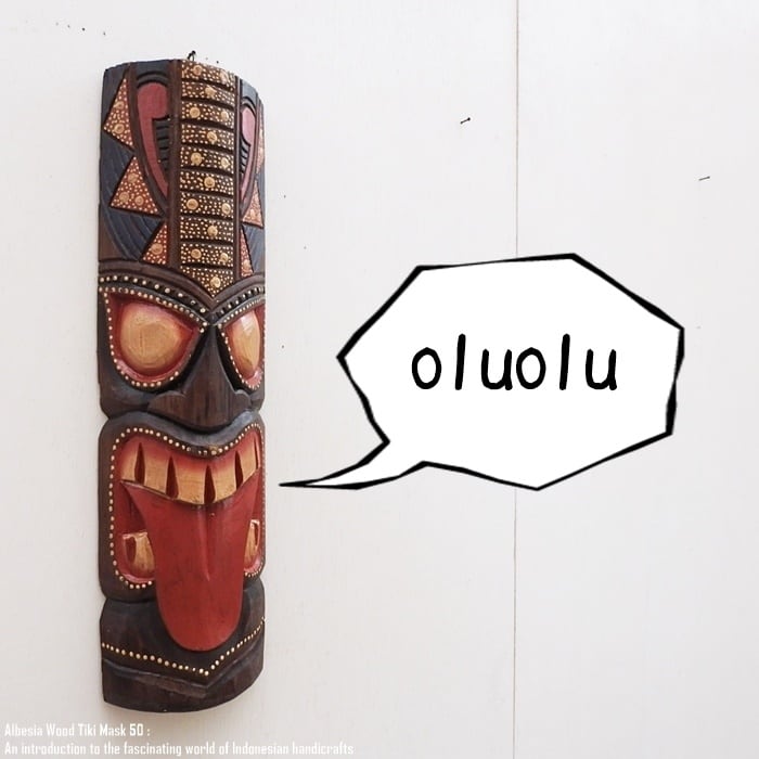 カラフルなティキ面50 C ティキマスク 木彫り お面 壁掛けインテリア