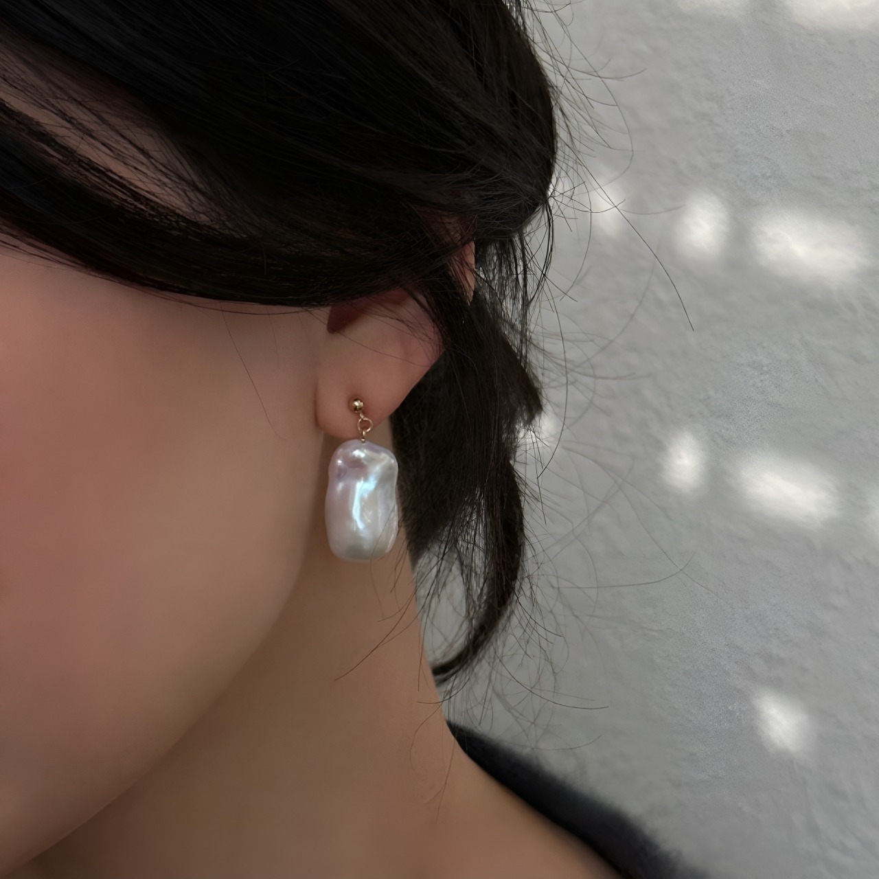 Pearl earrings 14k gold filled【H00007】