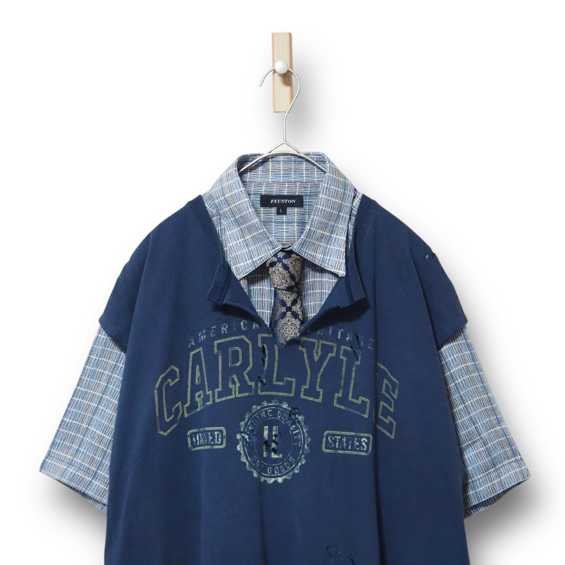 【VINTAGE】ネクタイシャツ+ボロベスト