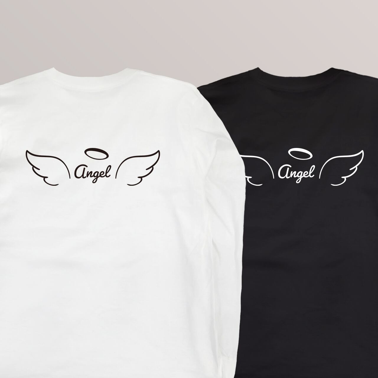 送料無料 天使の羽根の定番ロンT・長袖Tシャツ 110-3XL 大きいサイズ