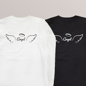 送料無料 天使の羽根の定番ロンT・長袖Tシャツ 110-3XL 大きいサイズ・小さいサイズ