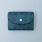 【Iru×IKENOHATA GINKAWATEN】PUEBLO LEATHER COMPACT WALLET IZUMIIRO / 受注生産 6月下旬〜7月上旬 発送予定