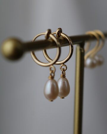 419 揺れないフックピアス 14kgf グレーあこやパール9mm | Pay ID