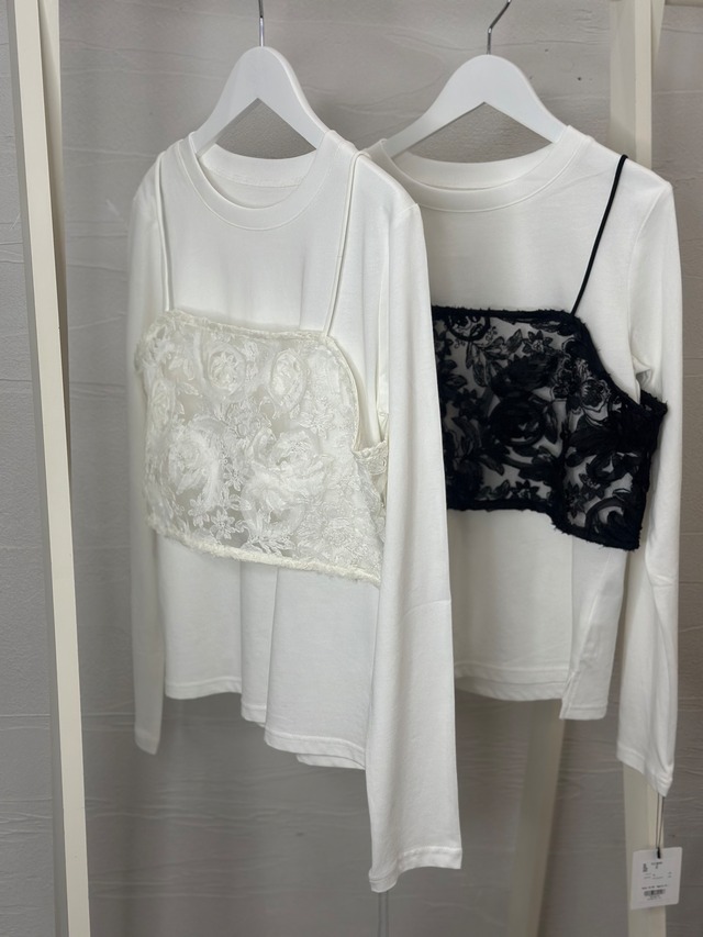 【CLOCHE】レースビスチェsetロンT